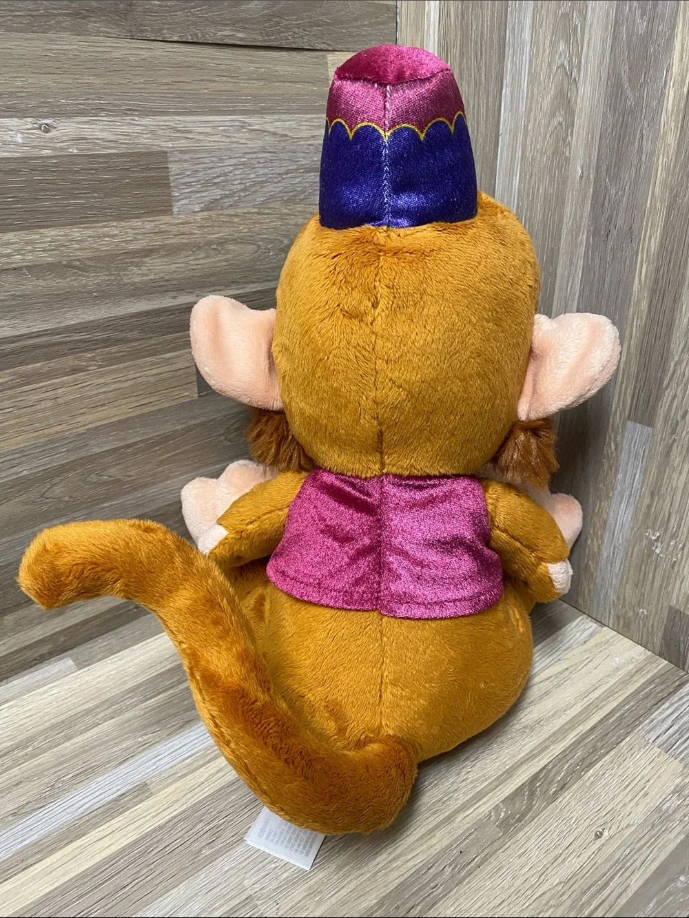 Disney Plush Abu Monkey in Brown with Pink and Purple Accentsy baby Abu Disney